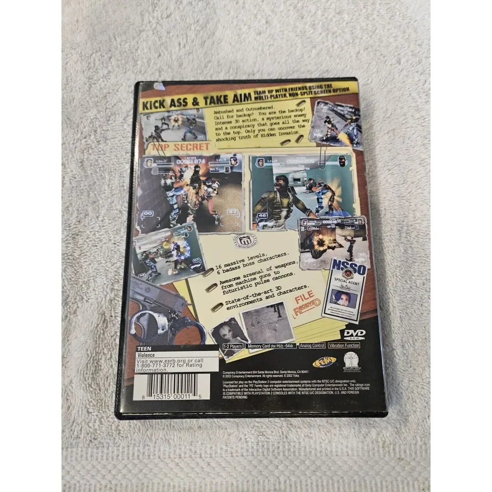 Hidden Invasion (Sony Playstation 2 ps2) Complete‎ With Booklet Insert!! 2002
